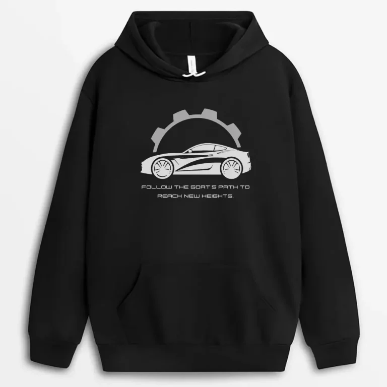Follow The Goat's Path To Reach New Heights Redxeeg Hoodie - Black