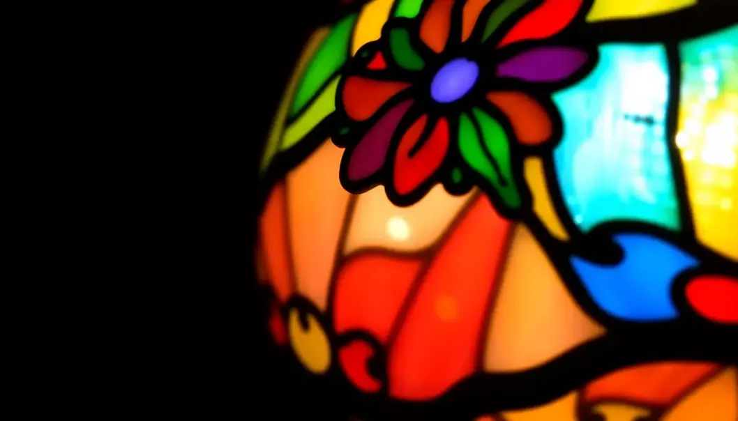 A Tiffany-style stained glass lamp showcasing exquisite craftsmanship.